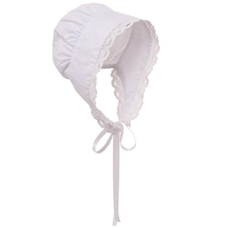 GRACEART Peasant Amish Hat Prairie Cap Women Girls Pioneer Colonial Bonnet 100% Cotton - Image 4